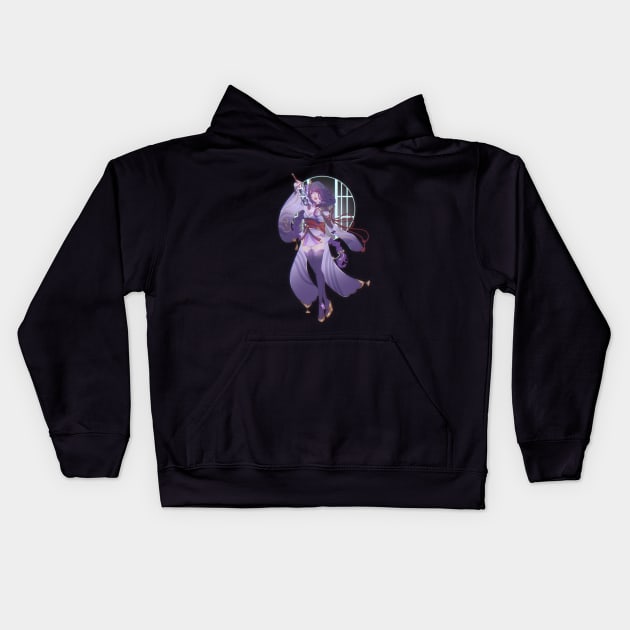 Genshin Impact Raiden Shogun Kids Hoodie by Thirea